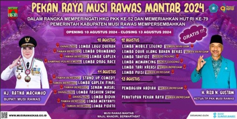 Pemkab Musi Rawas Adakan Pekan Raya Musi Rawas Mantab 2024