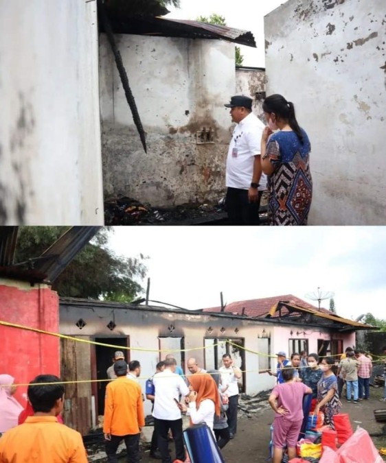 Pj Wako Tinjau Lokasi Kebakaran di Lubuk Tanjung