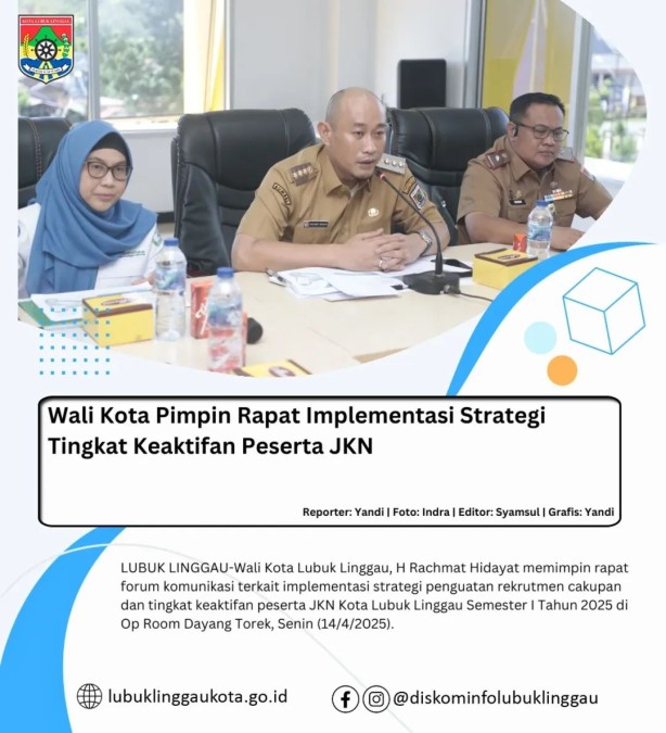 Wali Kota Pimpin Rapat Implementasi Untuk Strategi Tingkat Keaktifan Peserta JKN