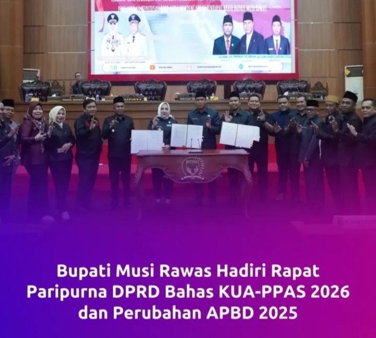 Paripurna DPRD Kabupaten Musi Rawas dalam rangka Penandatanganan Nota Kesepakatan