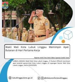 Wakil Wali Kota Lubuk Linggau Memimpin Apel Bulanan di Hari Pertama Kerja