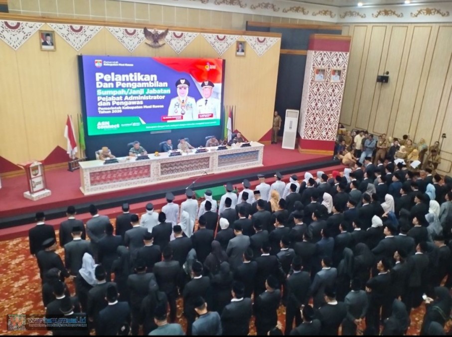 Wakil Bupati H. Suprayitno Mewakili Bupati Musi Rawas Lantik Ratusan Pejabat Eselon III dan IV