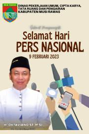 Dinas PUCKTRP kabupaten Musi Rawas Mengucapkan Selamat Hari Pers Nasional Tahun 2023